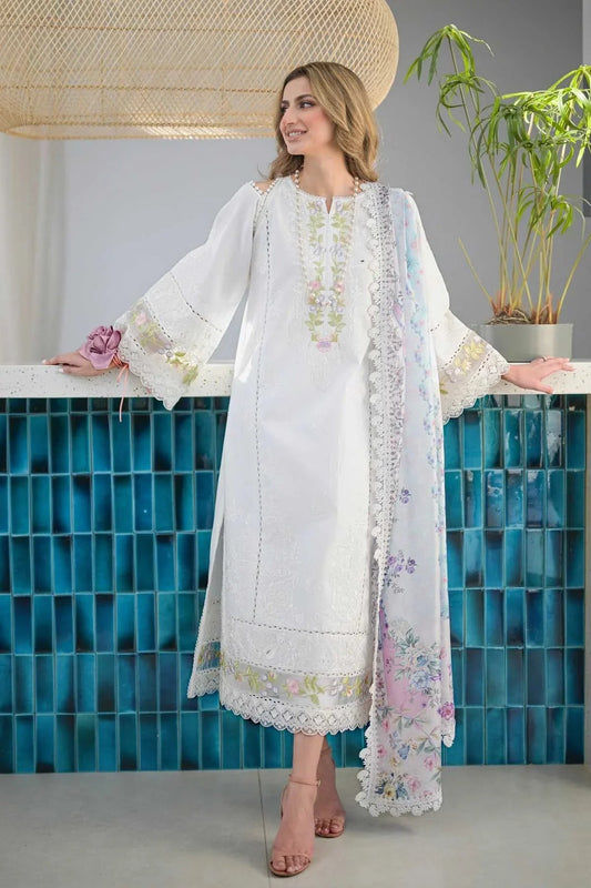 Ghani Luxury Full Embroidered Chikenkari Lawn Unstiched 3PC Suit