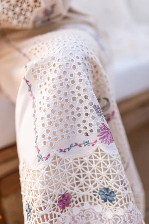 QALAMKAR MBROIDERED LAWN 3PC UNSTICHED