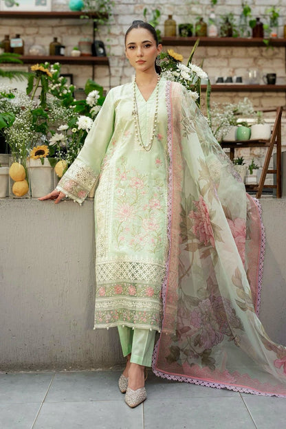 Ghani Luxury Full Embroidered  Chikenkari Lawn Unstiched 3PC Suit