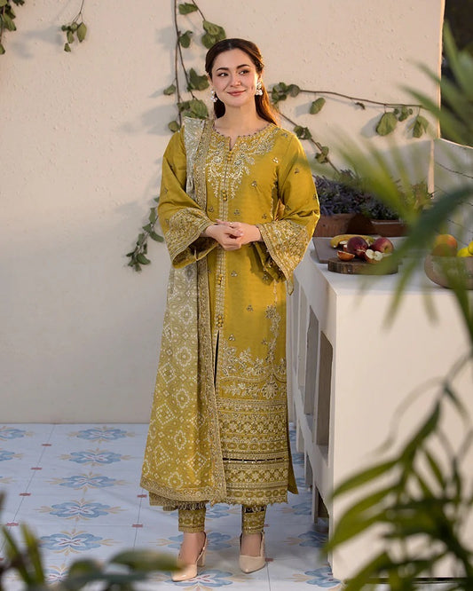 Ghani Luxury Full Embroidered Chikenkari Lawn Unstiched 3PC Suit