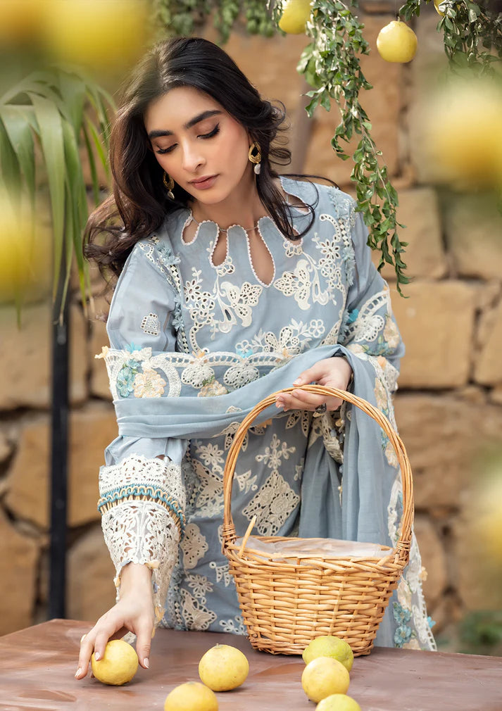 GHANI-Luxury Full Embroidered Chikenkari Lawn Unstiched 3PC Suit