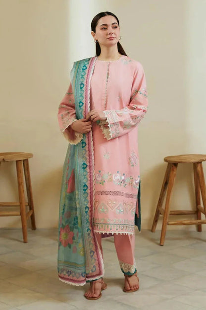GHANI-Luxury Full Embroidered Chikenkari Lawn Unstiched 3PC Suit