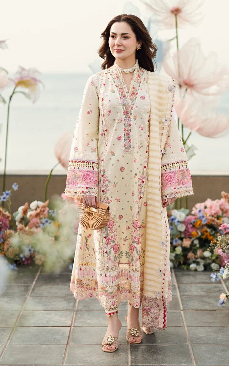 Ghani Luxury Full Embroidered  Chikenkari Lawn Unstiched 3PC Suit