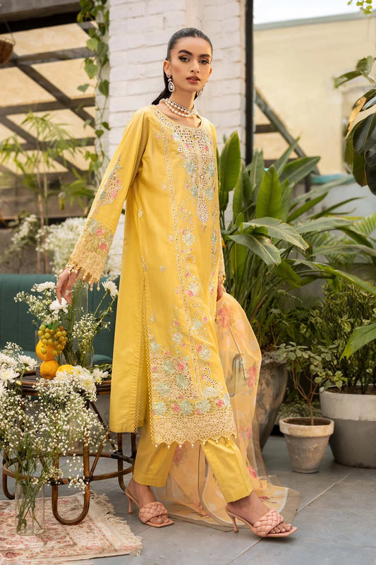 Ghani Luxury Full Embroidered  Chikenkari Lawn Unstiched 3PC Suit