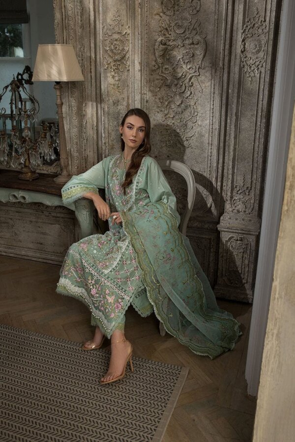 Ghani Luxury Full Embroidered  Chikenkari Lawn Unstiched 3PC Suit