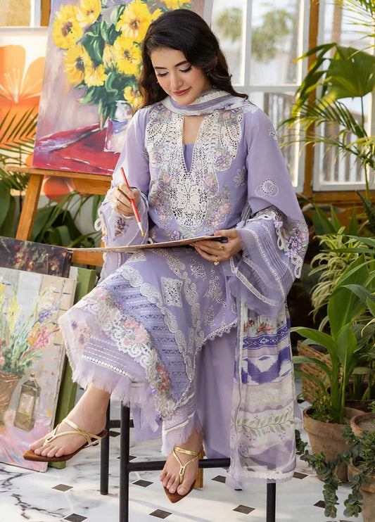 GHANI-Luxury Full Embroidered Chikenkari Lawn Unstiched 3PC Suit