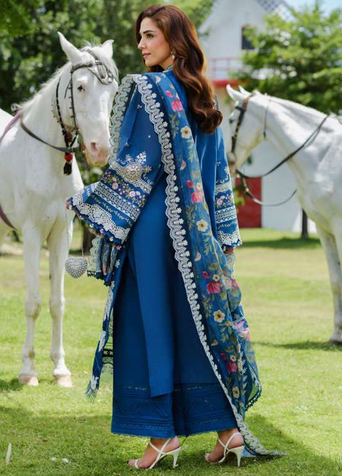 Ghani Luxury Full Embroidered Chikenkari Lawn Unstiched 3PC Suit